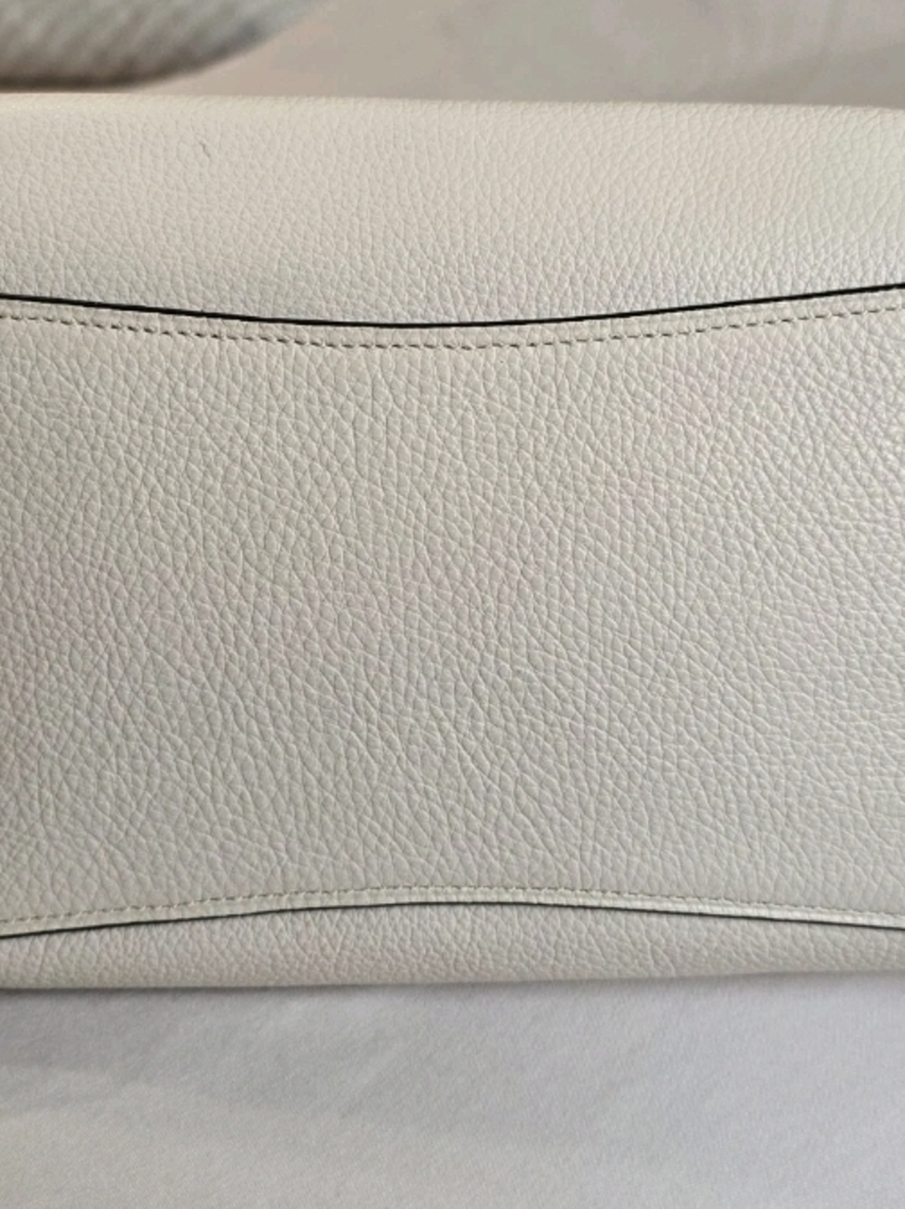 Coach Cream and Beige Signature Pocket Leather Satchel - Picture 6 of 8